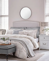 Pussy willow dove grey duvet set by Laura Ashley in 200TC 100% cotton and so soft to touch a contrasting  reverse design is a nice effect